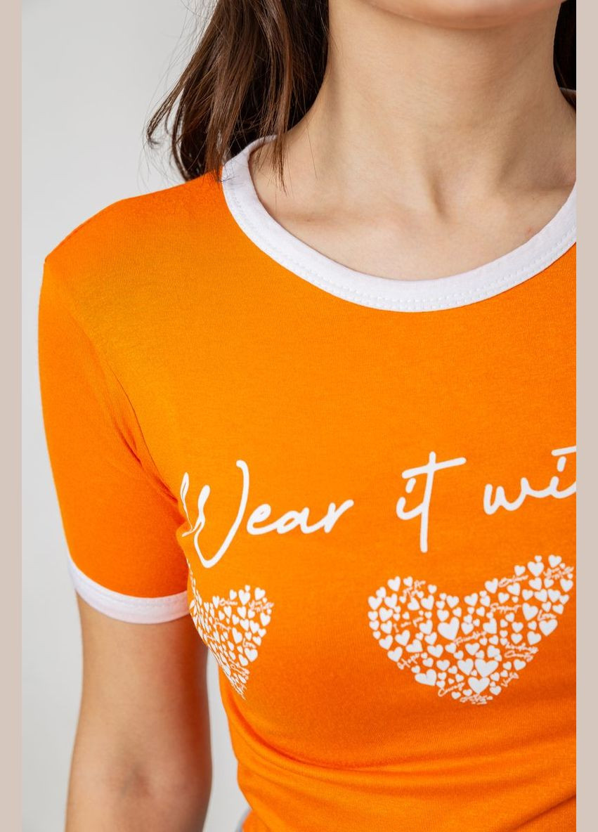 Футболка-топ жіноча з принтом,, 244R504 Ager - (365075098)