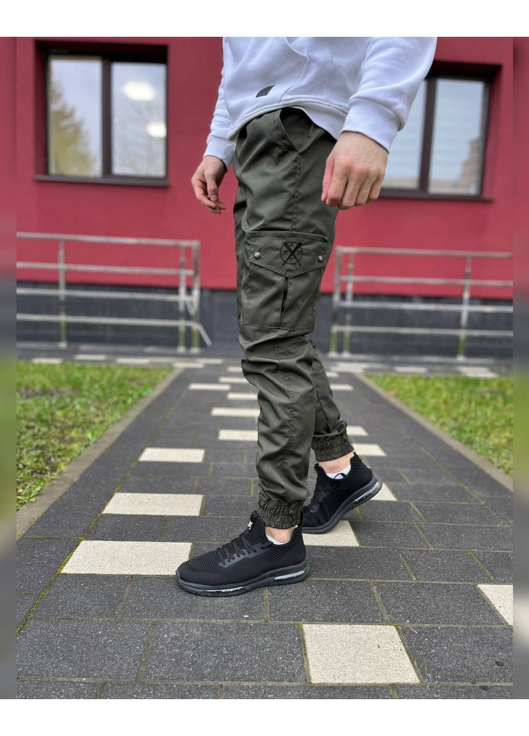 Чоловічі карго штани Criminal olive Rextim (303278224)