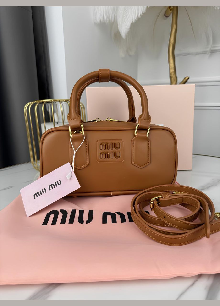 Сумка Miу Miу Arcadie Leather Bag Burgundy Premium коричневий No Brand (322394138)