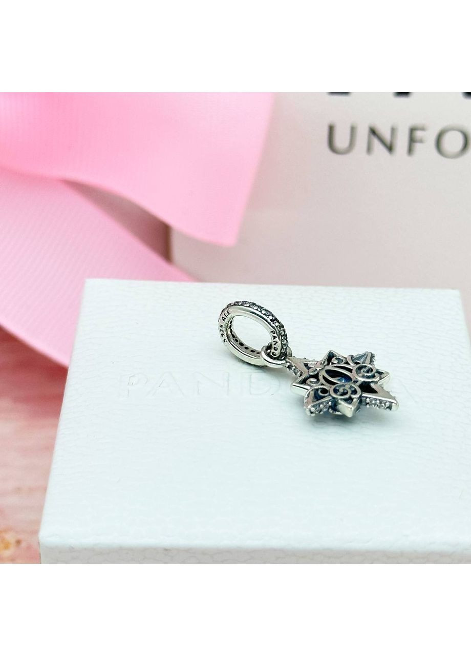 Серебряный шарм Пандора Disney "Голубая звезда" кулон Kabluchka (355345441)