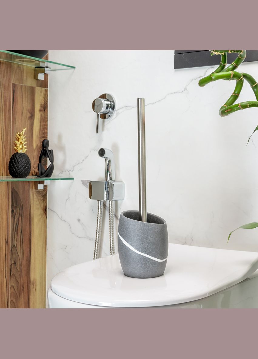 Йоржик для унітаза MY HOME Crimea Сірий (BA-14 GRAY) MVM (301002390)