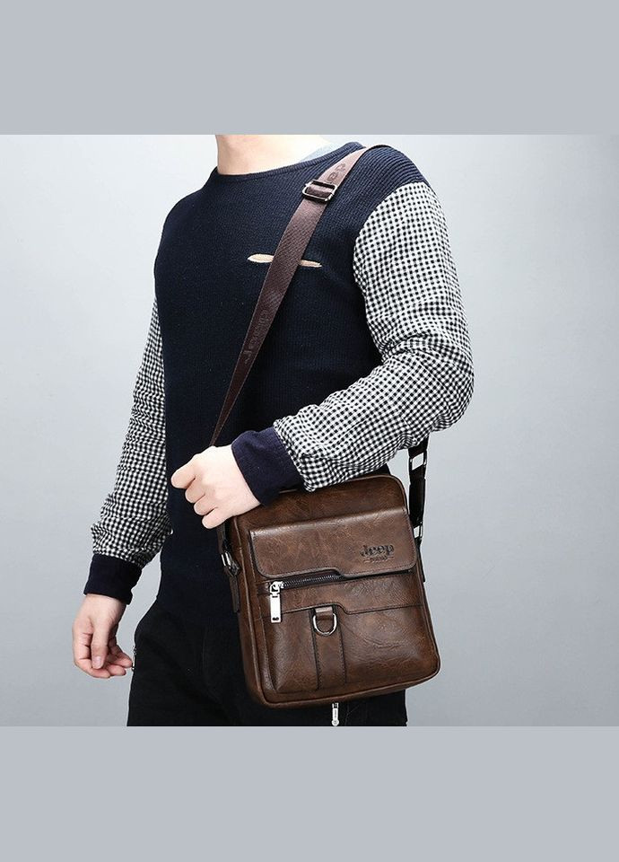 Мужская сумка планшет эко кожа Темно-коричневый No Brand (301212067)