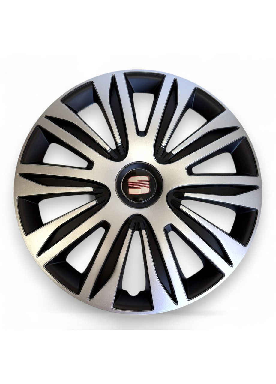 Колпаки на колеса Nardo Silver Black R15 с логотипом Seat колпаки на диски Нардо Сильвер Блэк Р15 с логотипом Сеат No Brand (364463429)