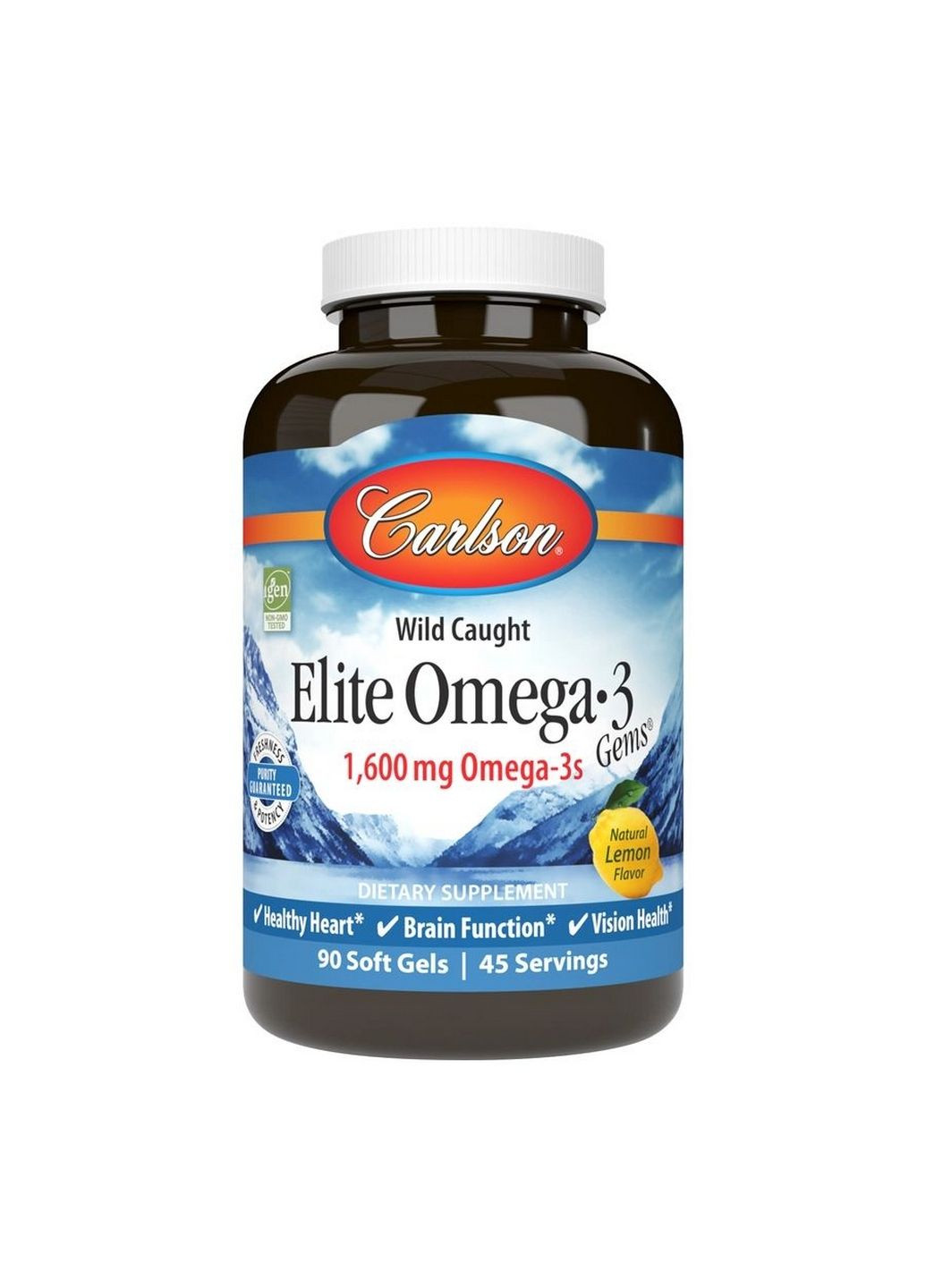 Жирные кислоты Elite Omega 3 Gems, 90 капсул Carlson Labs (293339280)