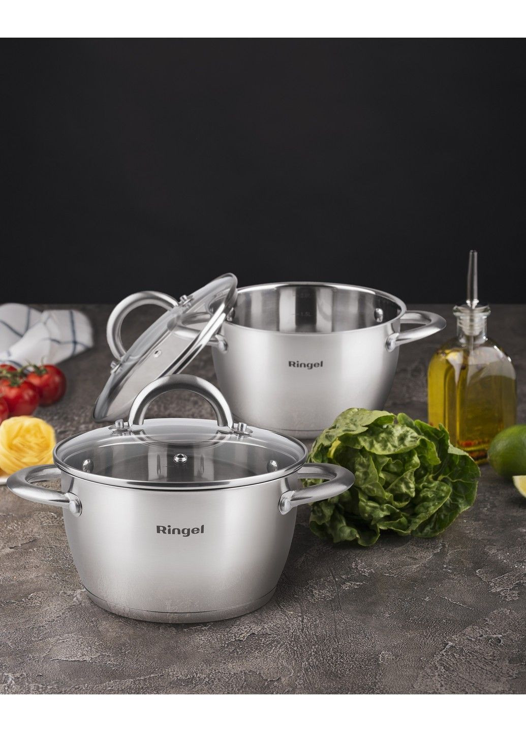 Кастрюля Bonn Кастрюля 18 см (2.6л) с крышкой (RG-2003-18) Ringel (365274949)
