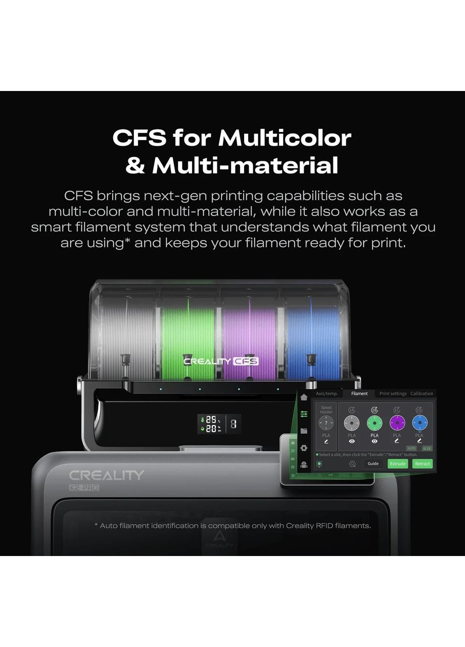 3D принтер K2 Pro Combo/ новинка 2025/АМС система (CFS) 300 × 300 × 300 мм Creality (370597260)