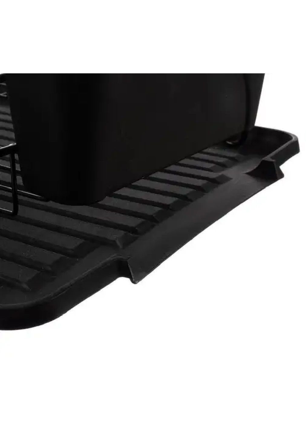 Металлическая сушилка для посуды с контейнером для столовых приборов 44х31,5х13,5 см (478786-Prob) Черная Unbranded (311885850)