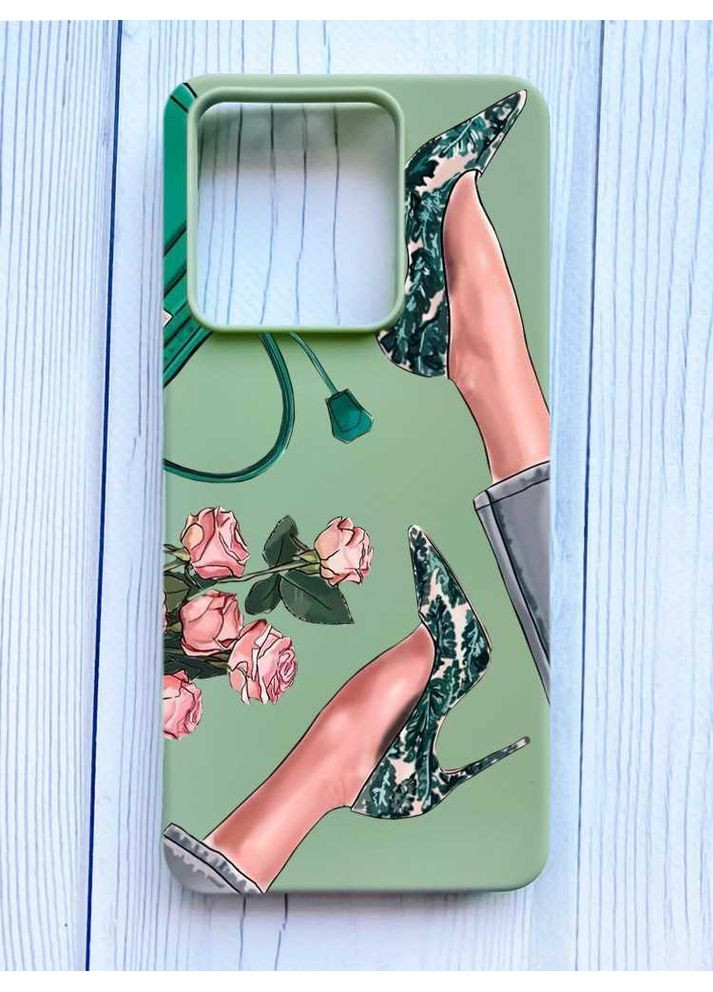 Матовый чехол на Xiaomi Redmi Note 13 Pro 5G Туфельки и цветы (принт 225) Creative (355388335)