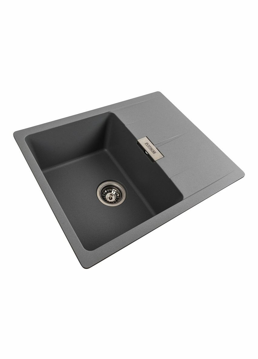 Гранитная мойка для кухни 6250 ZIRKONE матовый Серый металлик Platinum (336939288)