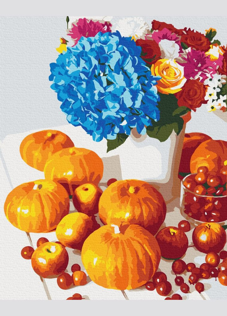 Картина за номерами " Гарбузовий натюрморт " 48x60 см Brushme (366467317)