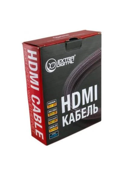 Кабель мультимедійний (KBH1634) EXTRADIGITAL HDMI M to HDMI M 3.0m (389134571)
