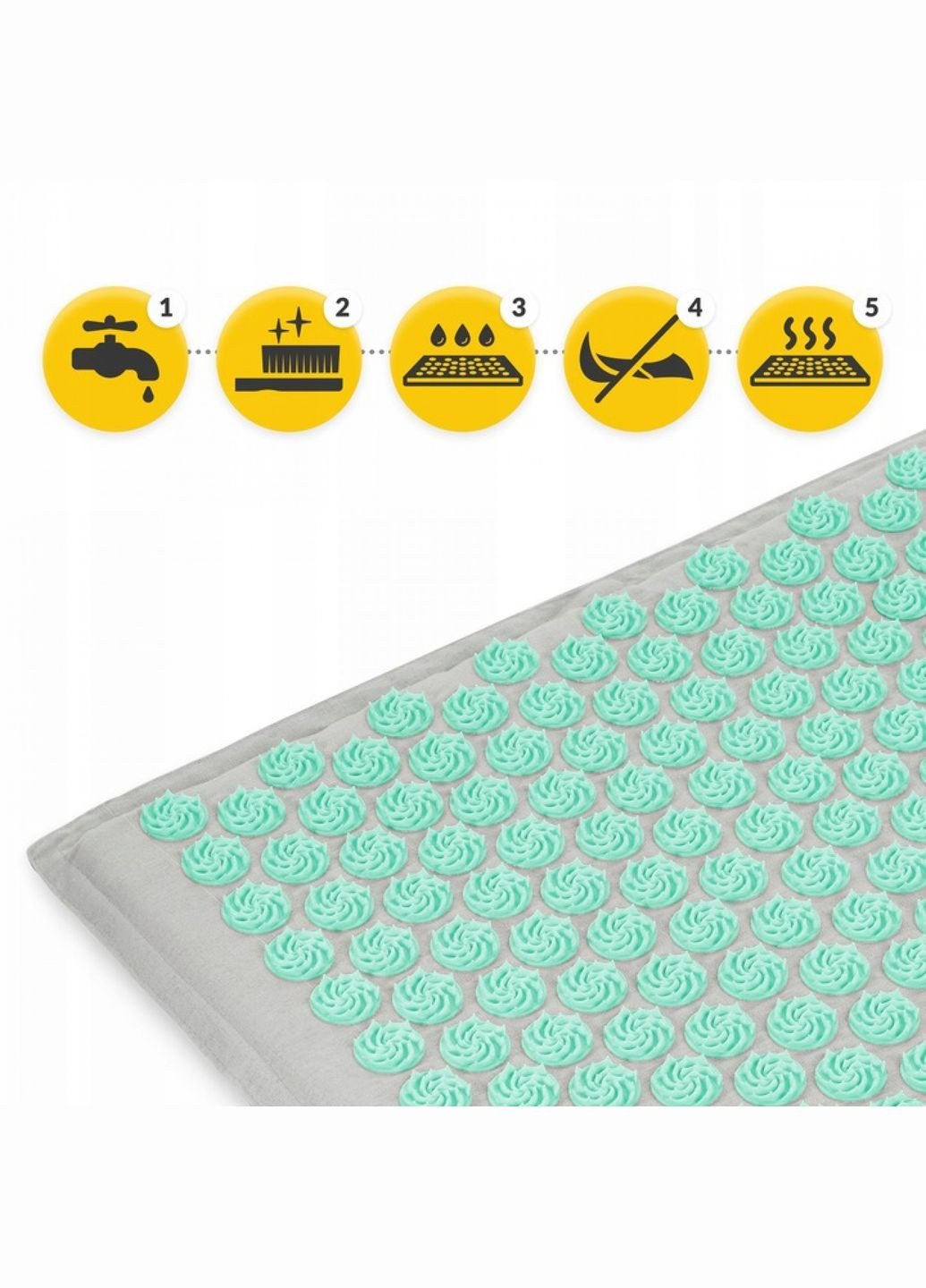 Коврик акупунктурный с подушкой Eco Mat Аппликатор Кузнецова Grey/Mint () 4FIZJO P-5907739312181 (342758282)