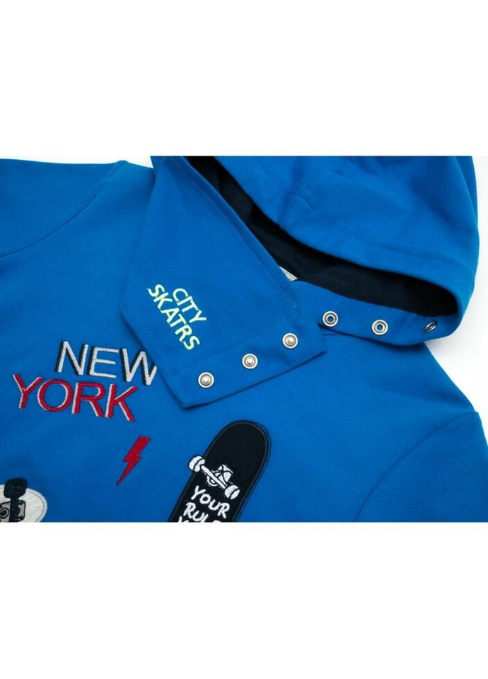 Кофта со скейтом (14448-128B-blue) Breeze (301146660)