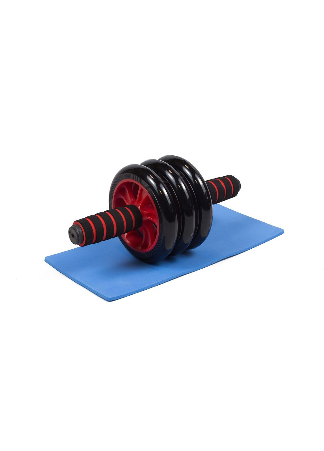 Ролик для пресса с ковриком Красный (3 колеса) EasyFit (356764519)