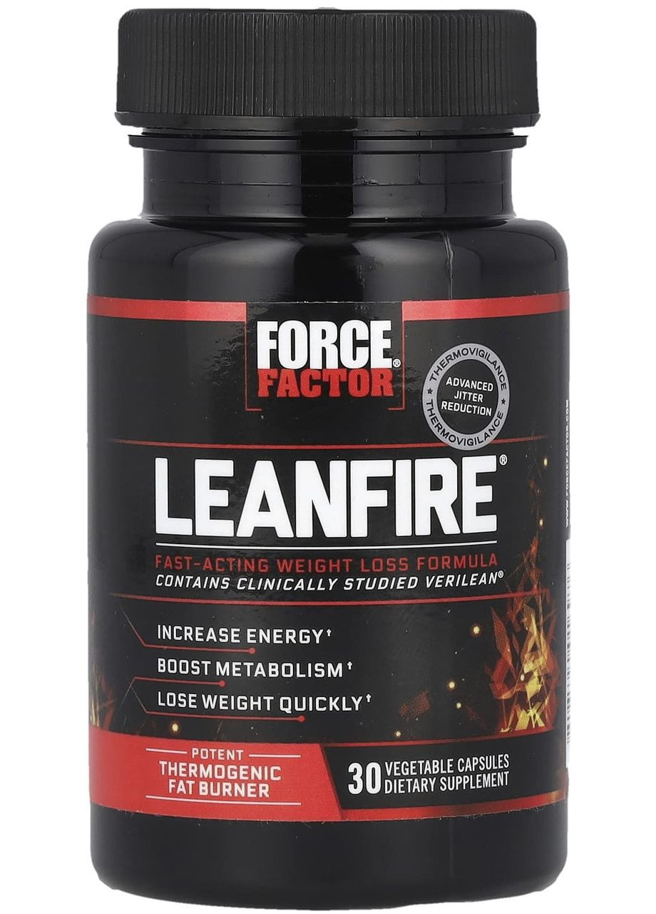 Биокомплекс LeanFire для снижения веса, 30 растительных капсул,. Force Factor (372689816)