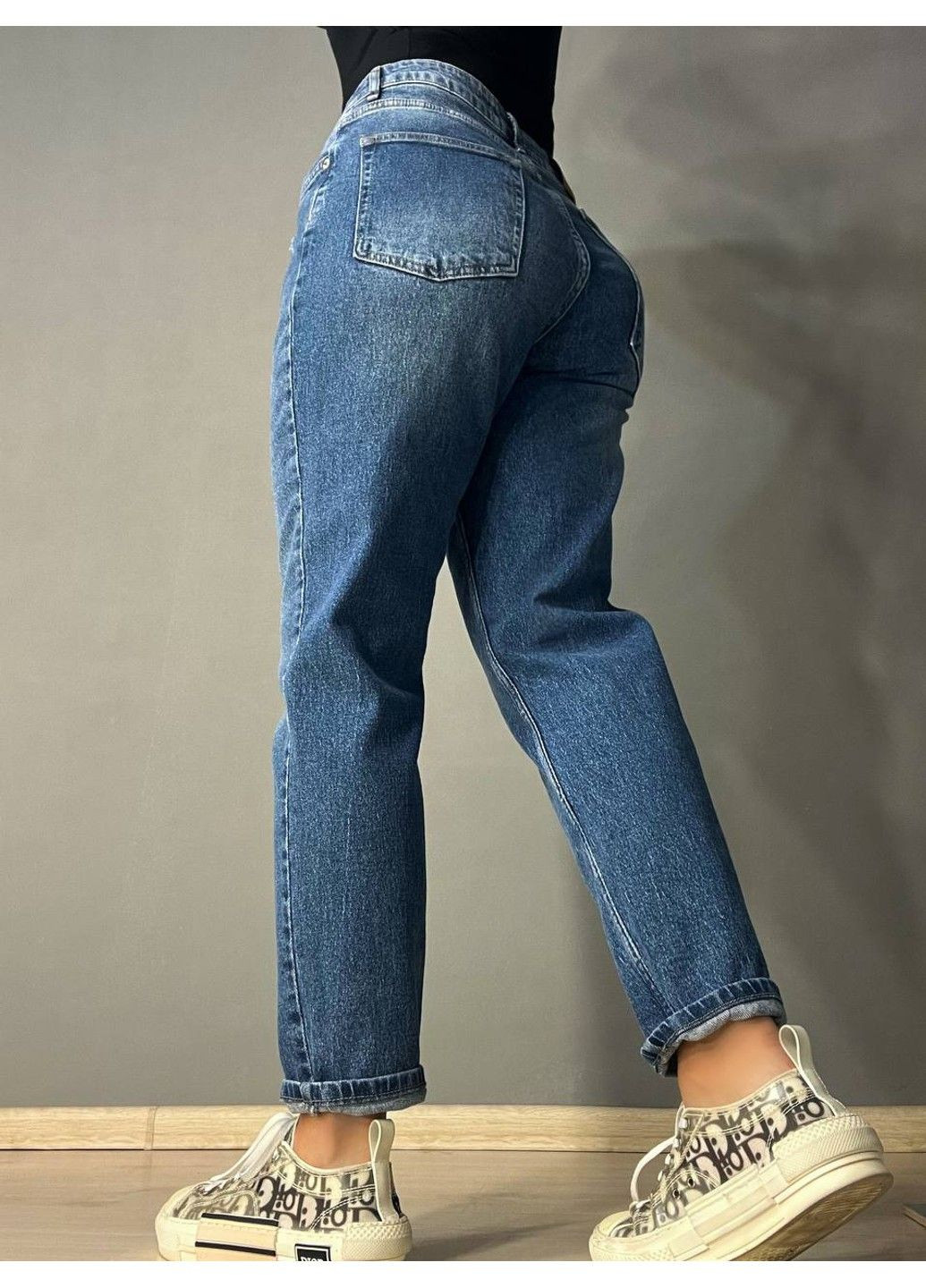 Джинси жіночі Dk-49 3564 MOM стрейчеві комфорт сині No Brand - (339101444)