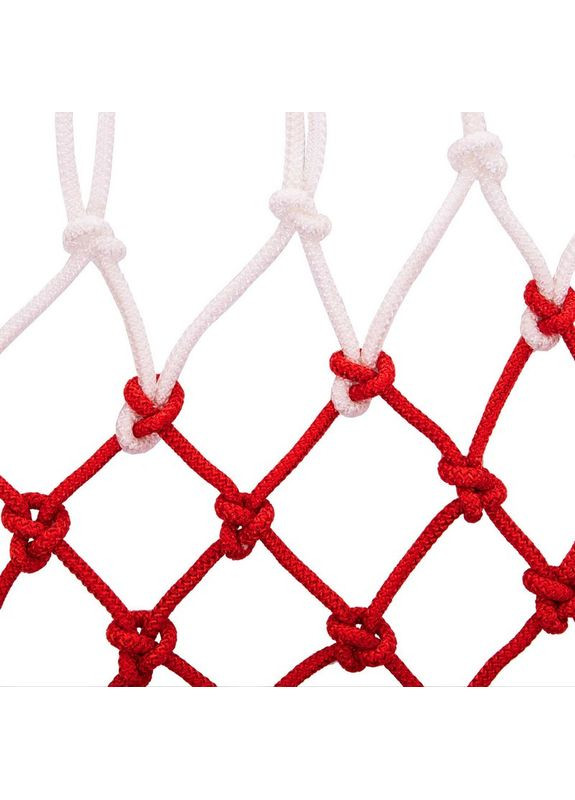 Сетка баскетбольная (полиэстер, 12 петель, белый-красный, компл. 2 шт.) (BT-7548_Белый-красный) SP-Sport (361434712)