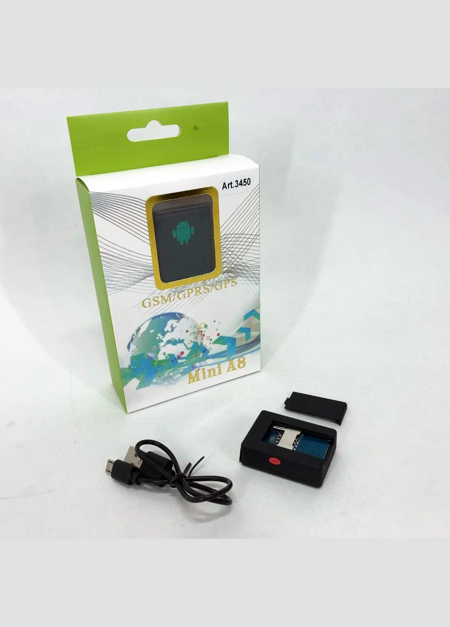 Міні GPS трекер через SIM карту А8 з вбудованим мікрофоном, GPS GSM трекер для авто, Маячок No Brand (381040084)