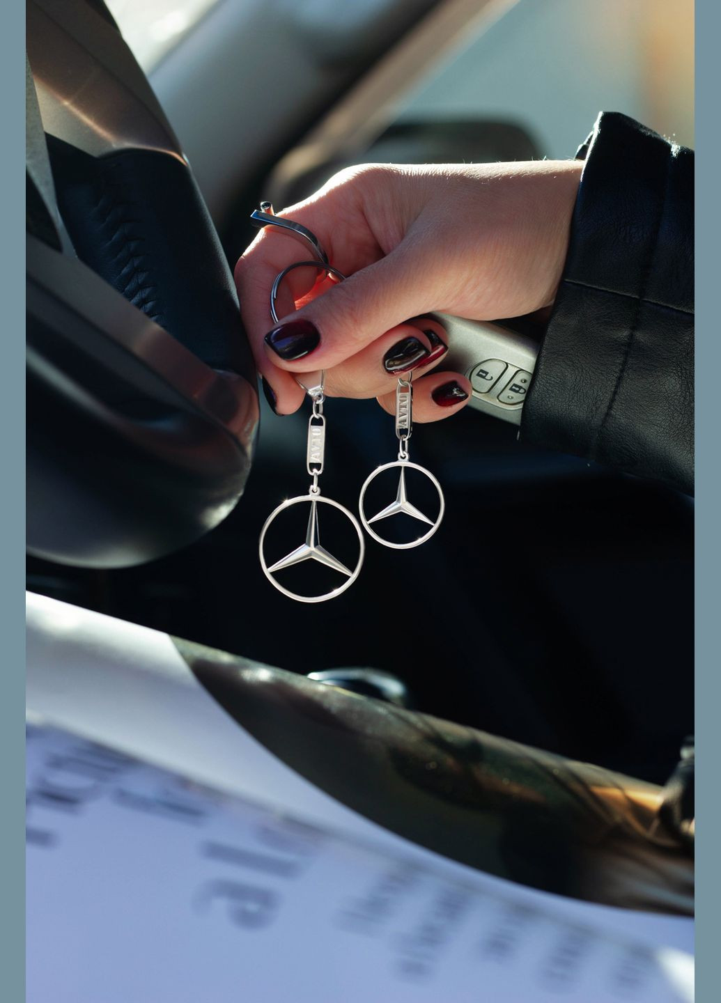 Срібний брелок Mercedes (Мерседес) (9003.3) IRIJ (331016878)