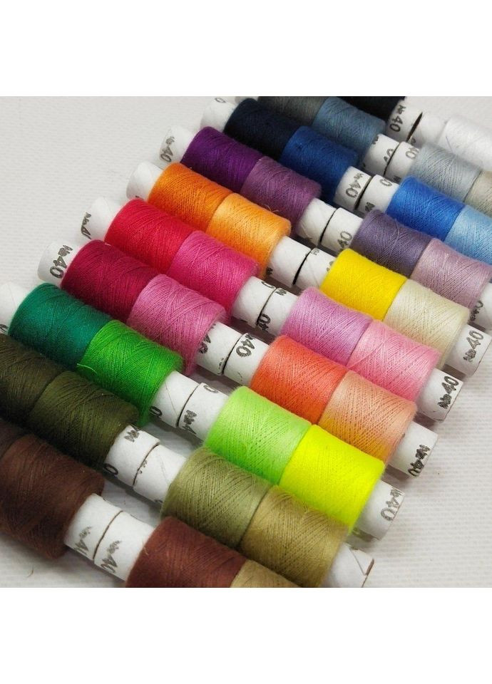 Набір ниток -012 40/2 100% Поліестер 180 м (до 20 шт для 38 кольорів) Peri (352744285)
