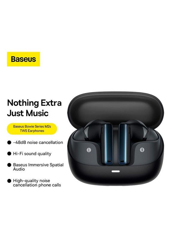 Навушники Bowie M2s True Wireless Earphones NGTW350101 чорні Baseus (280876868)
