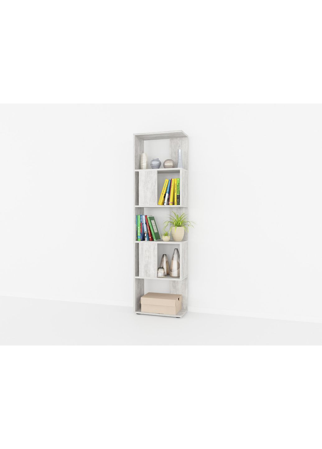 Стеллаж книжная полка, разделитель комнаты, 5 полок, этажерка I-073 No Brand (371909622)