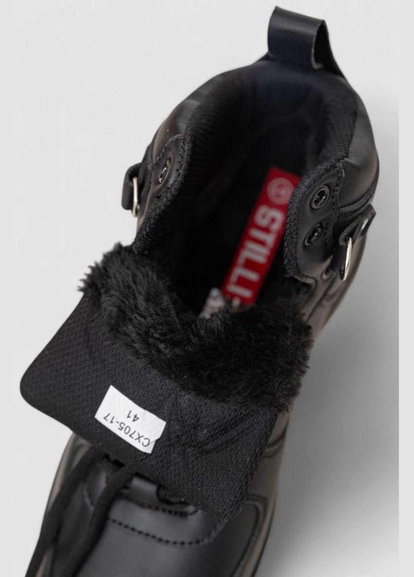 Чорні Зимовий кросівки чоловічі зимові на хутрі Ager 248RCX705