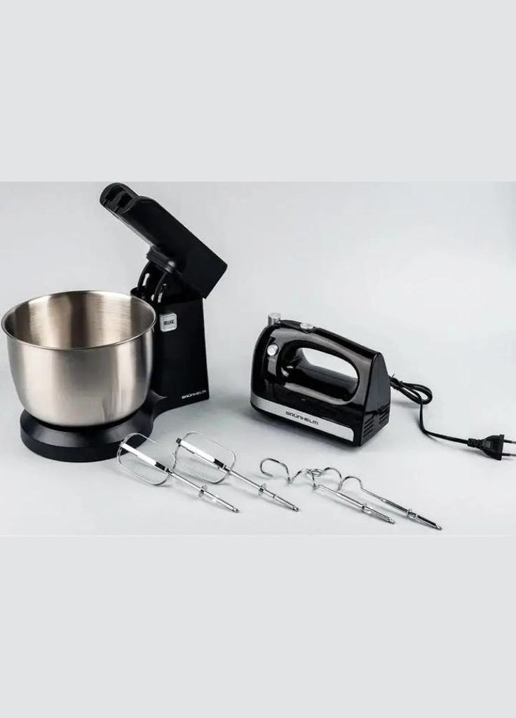 Стационарный ручной миксер GRM662B 500 Вт 3.5 л 5 скоростей с металлической чашей Grunhelm (297331872)