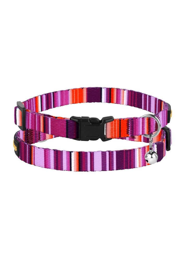 Ошейник для Кошек Urban West Нейлоновый с Пластиковой Пряжкой и Колокольчиком Фиолетовый BronzeDog - (323234600)