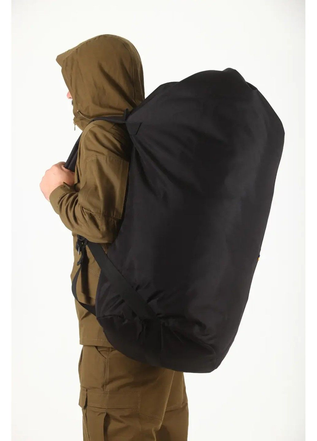 Баул армейский 65 л Черный Оксфорд 600 D ПВХ (вещевой мешок) Melgo (293943028)