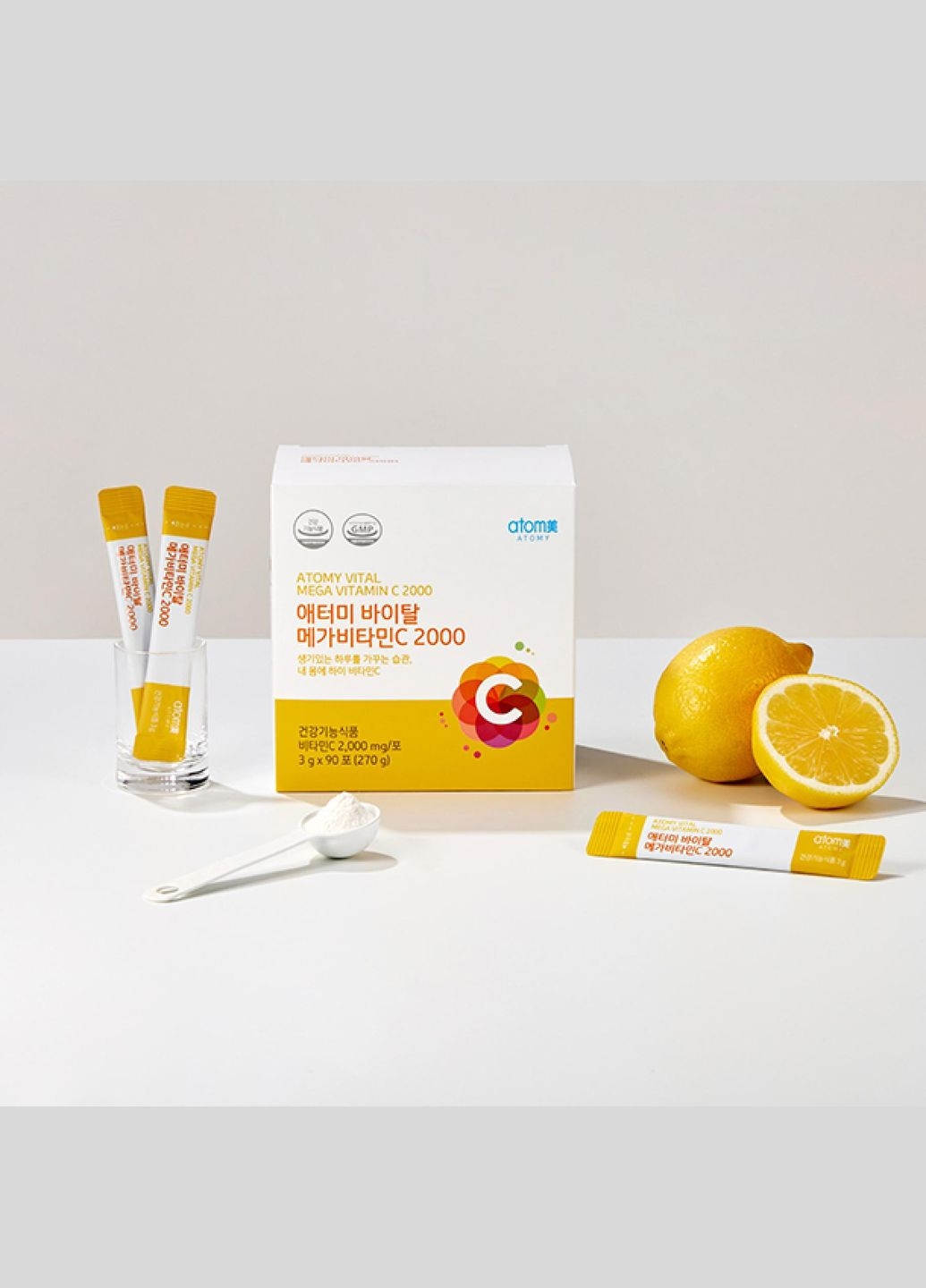 Вітамін С 2000 порошок Атомі. 90 стіків. Color Food Vitamin C 2000. Корея. Atomy (308249136)