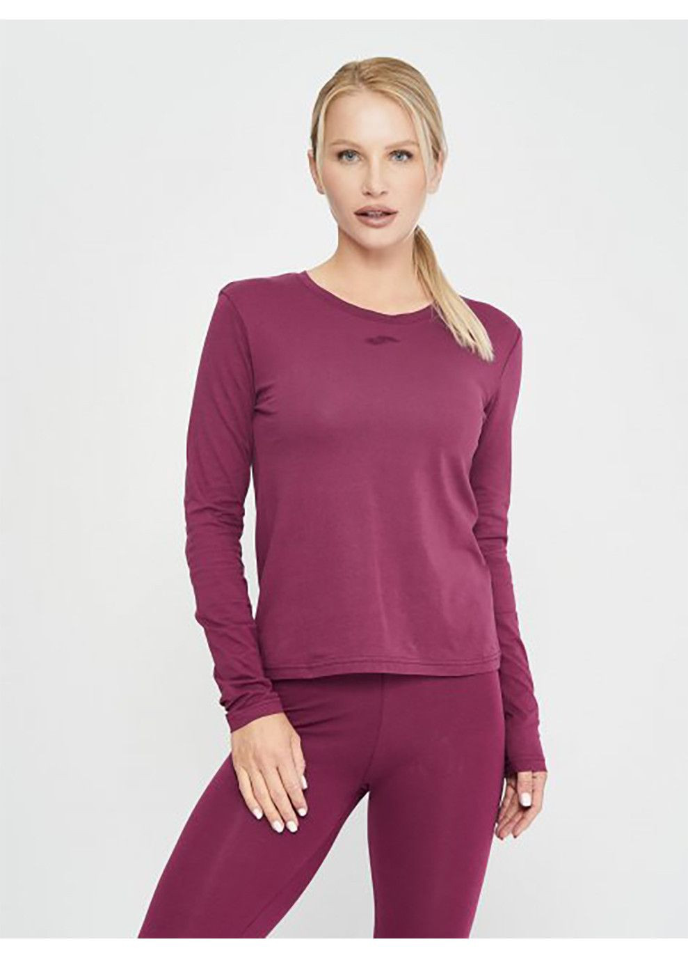 Жіночий лонгслів ORGANIC Бордовий Joma (333958596)