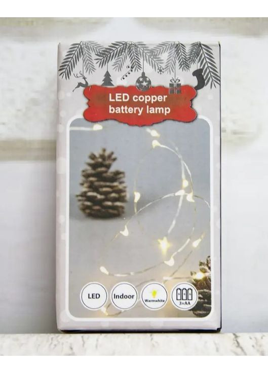 Светодиодная гирлянда 30 LED на батарейках и USB длина 5 м 3шт (2104618838) No Brand (370606369)