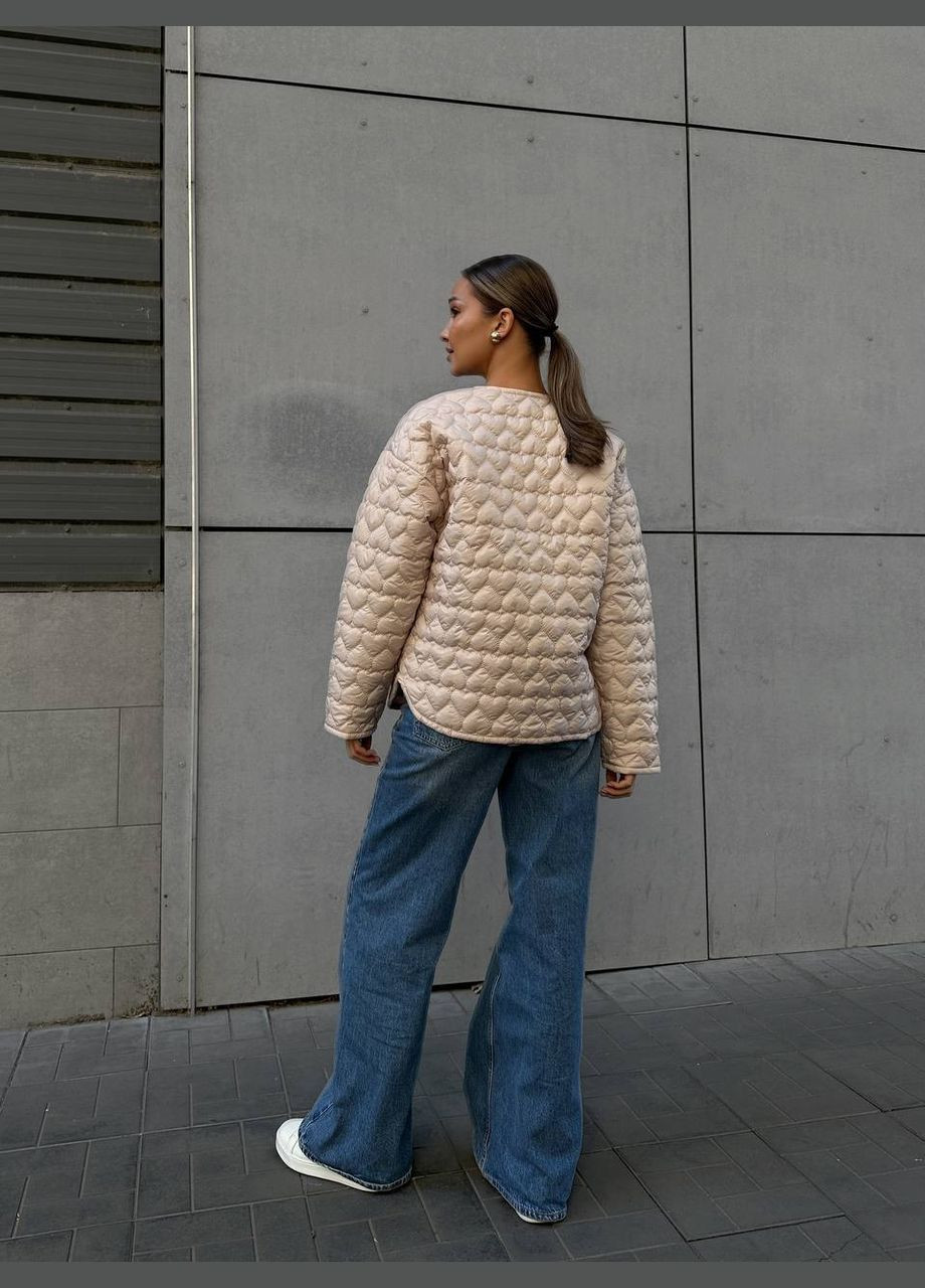 Бежева демісезонна курточка No Brand