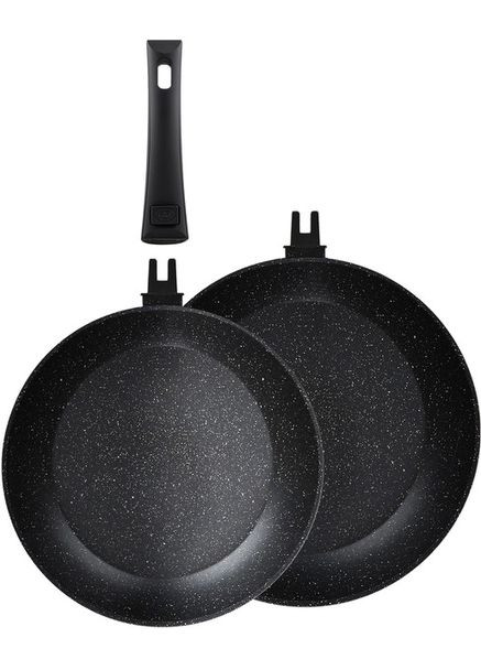 Набір сковорідок Smart Handle 25-305-084 2 шт чорна Krauff (364107023)