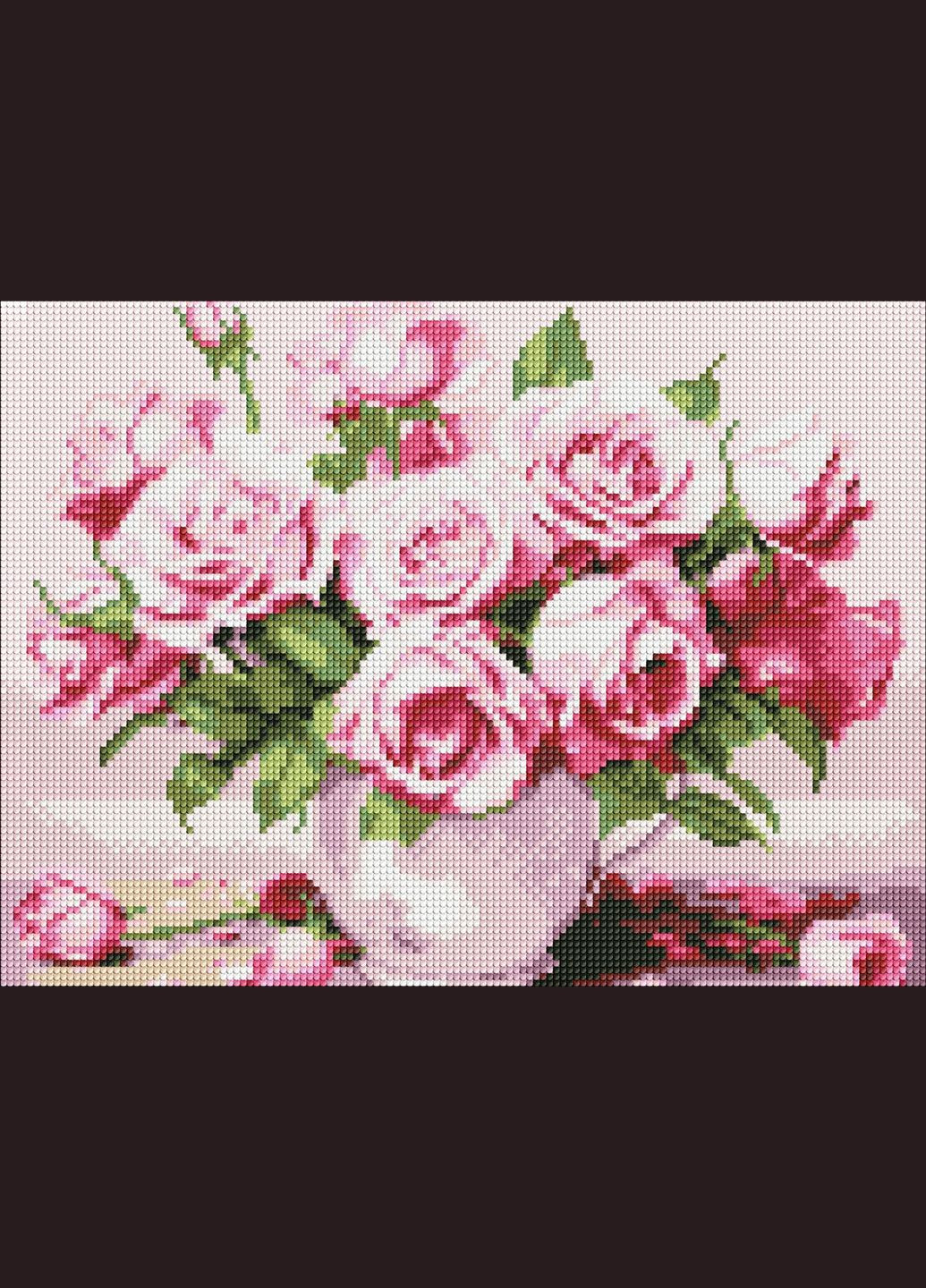 Алмазна мозаїка Рожеві троянди ©art_selena_ua 30x40 AMO7906 Ідейка (281028753)