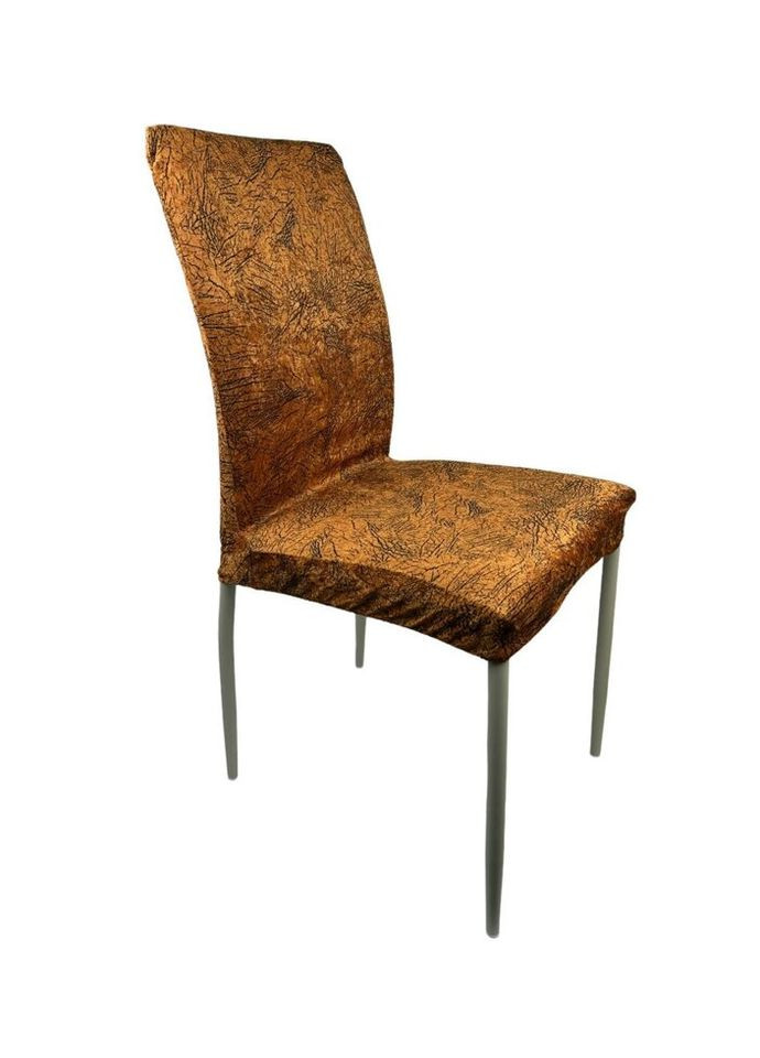 Чохол на стілець універсальний Evibu Туреччина Велюр текстурний 50696 рудий No Brand (299525675)