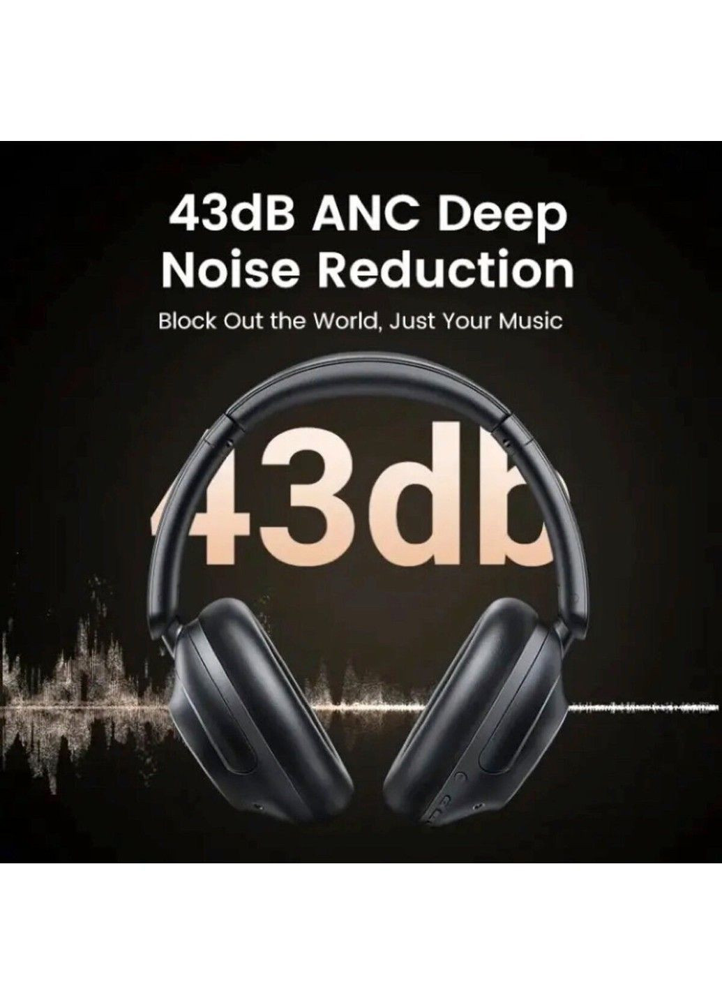 Беспроводные наушники HP202 HiTune Max5 Hybrid Active Noise-Cancelling Headphones Black(UGR-25255) Ugreen (371363695)