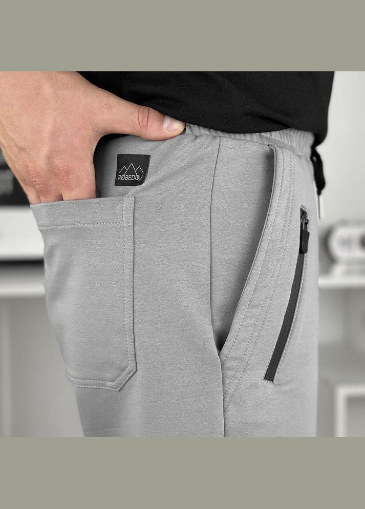 Мужские летние шорты двунитка серые No Brand (346085253)