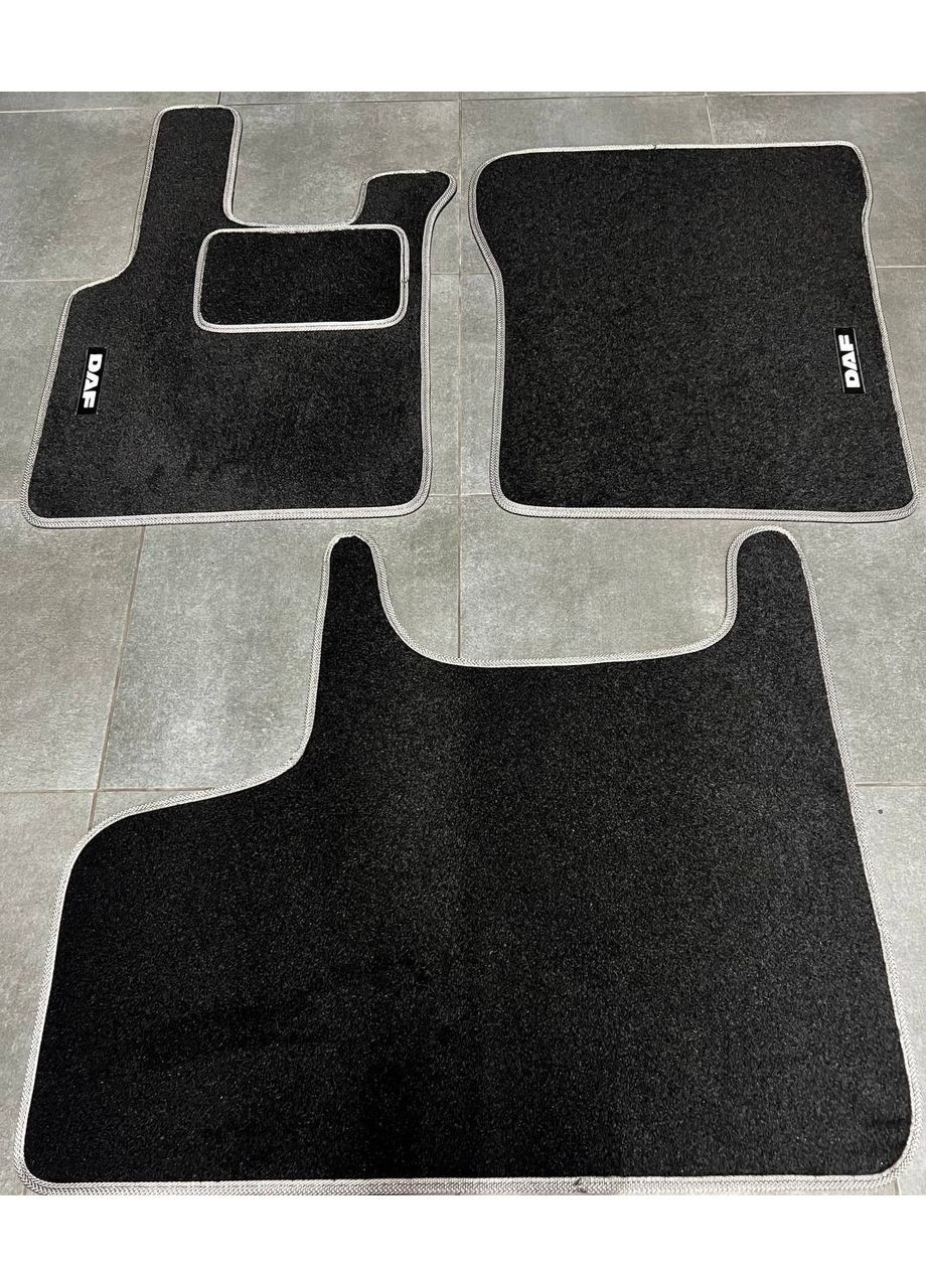 Ворсовые коврики в салон для DAF 85 /ДАФ 85 2002-2012, Чёрные Beltex CF (368833361)