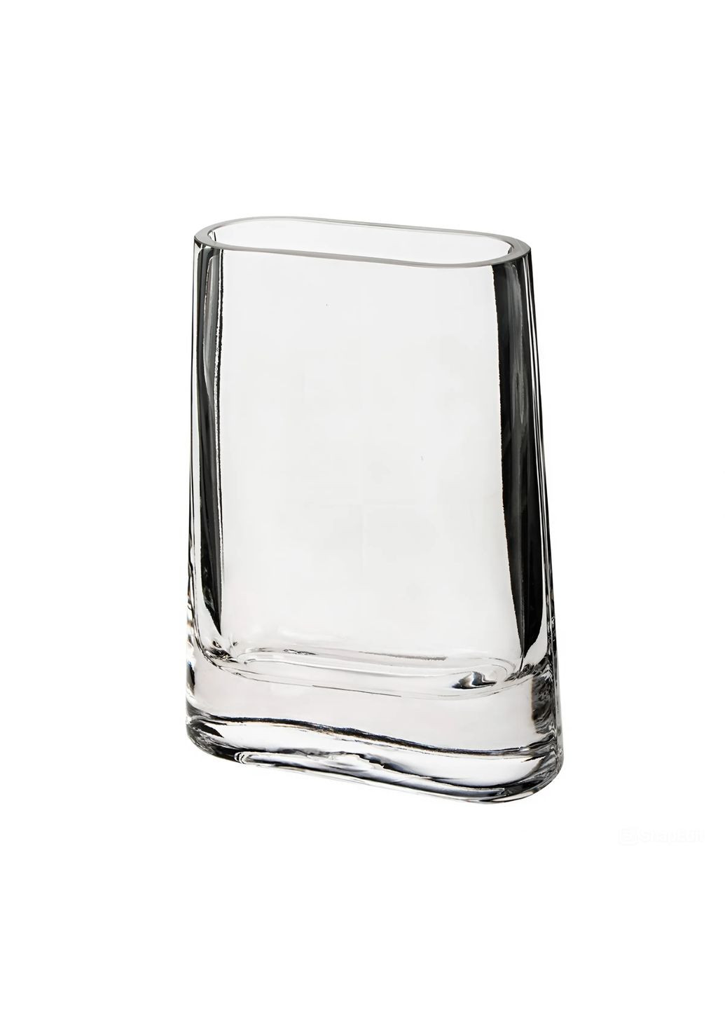 Ваза декоративна Flower Season в мінімалістичному стилі овальна 15.8 см прозора HP-10-8 No Brand (358885713)