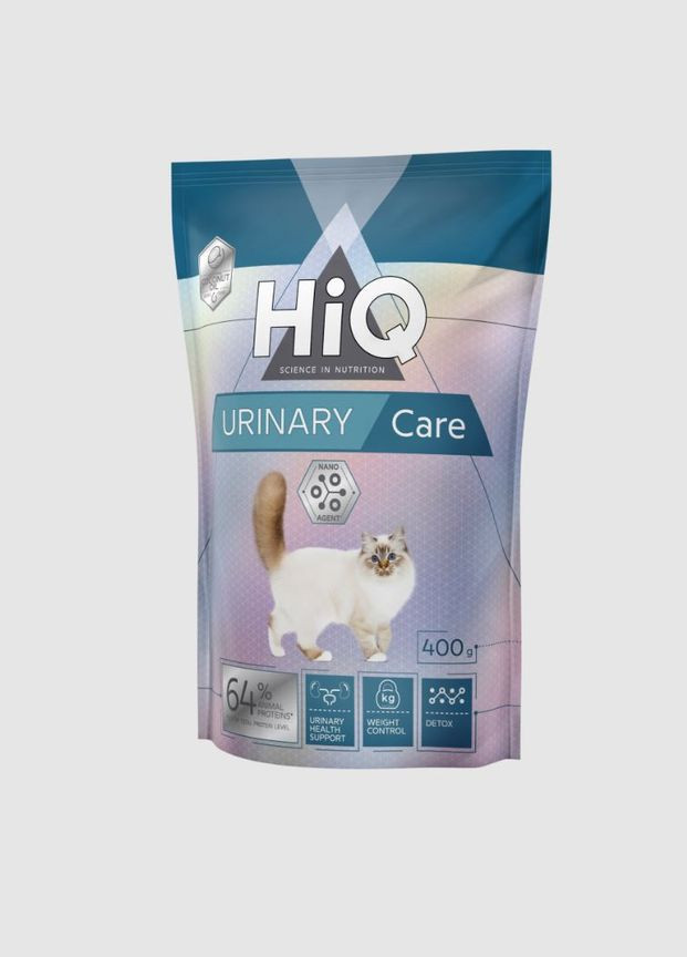 Сухой диетический корм для профилактики и лечения СКБ у взрослых кошек Urinary care 400g HIQ (334179561)