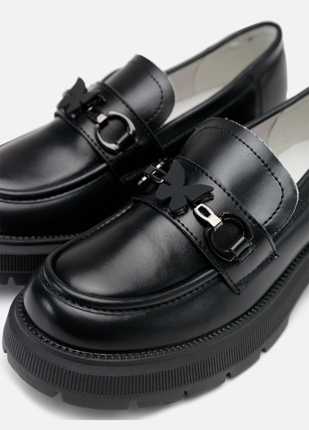 Черные туфли на плоской подошве для девочки цвет черный цб-00254851 Buddy Sheep