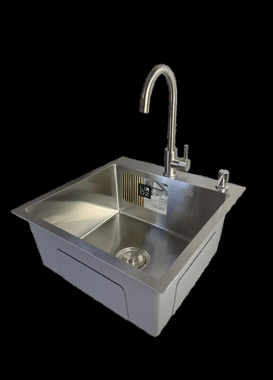 Мойка для кухни Handmade H5050 Brushed Steel 3,0/1,0 мм LIDZ (336937325)