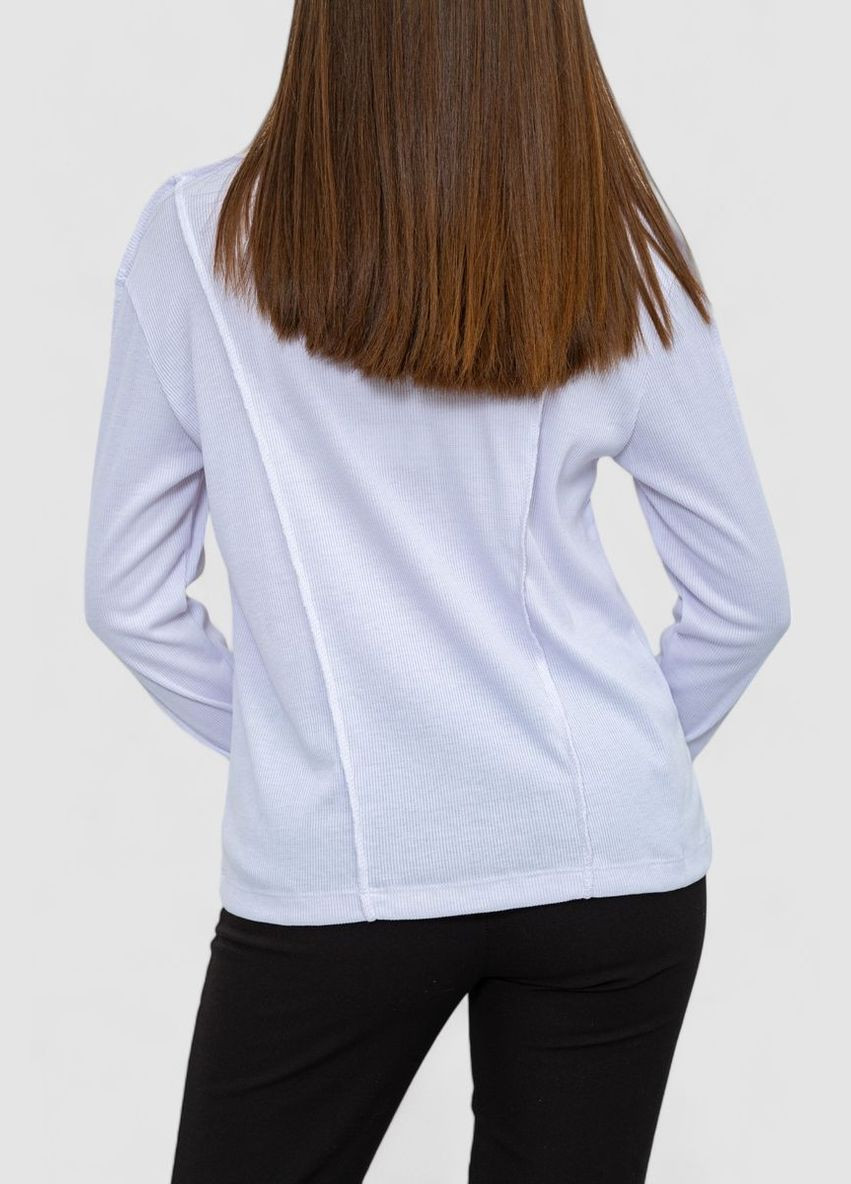 Білий жіночий лонгслів в рубчик Ager (294182296)