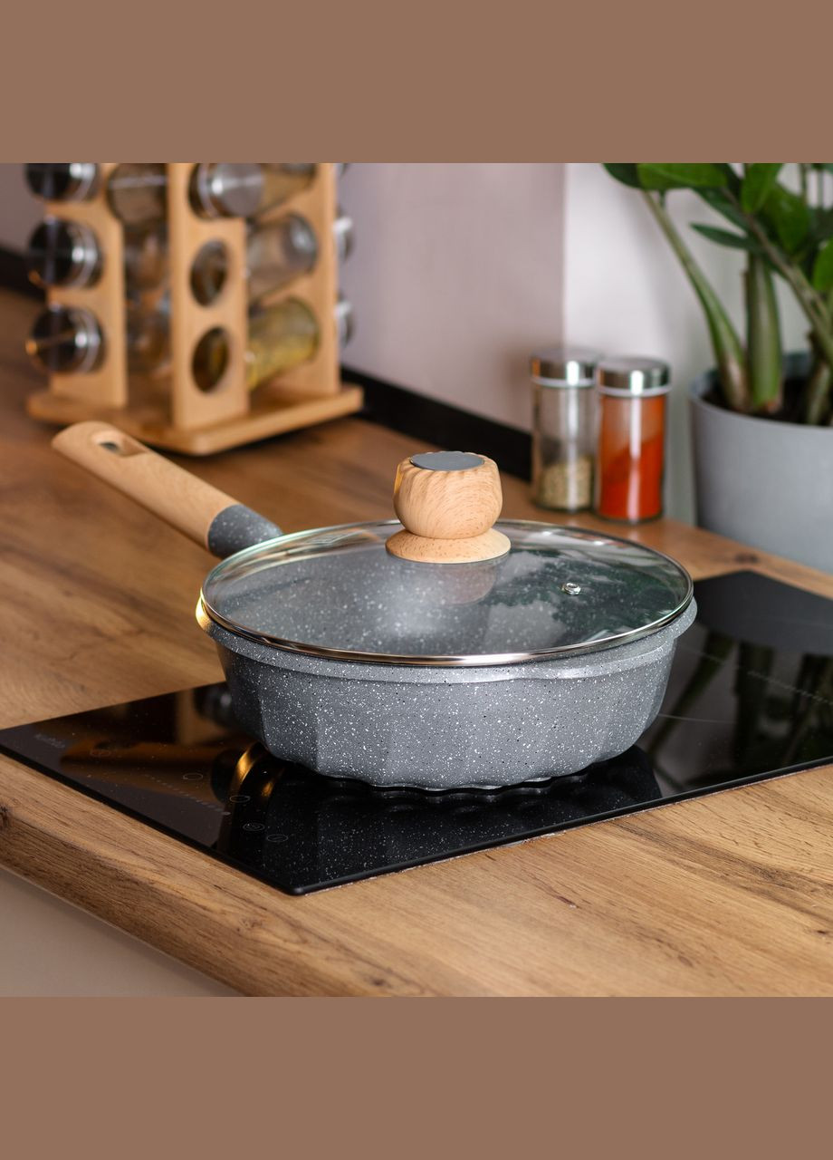 Сотейник алюмінієвий 2,7 л з антипригарним покриттям, сірий MGC (322771262)