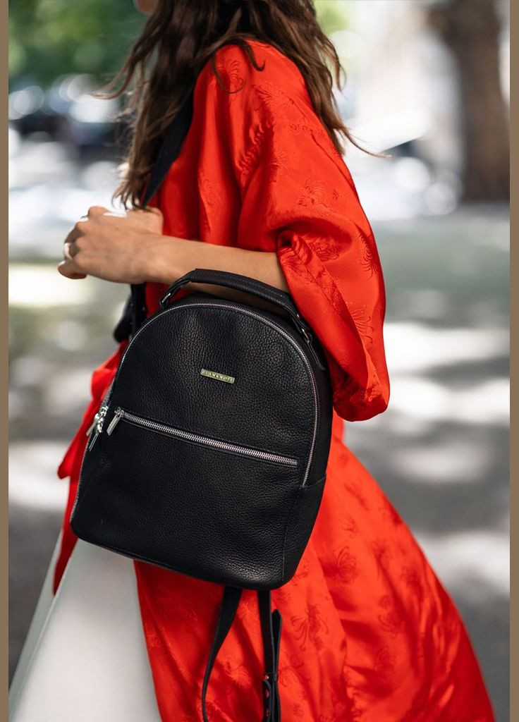 Кожаный женский мини-рюкзак Kylie черный (A-026421) BlankNote (330144512)