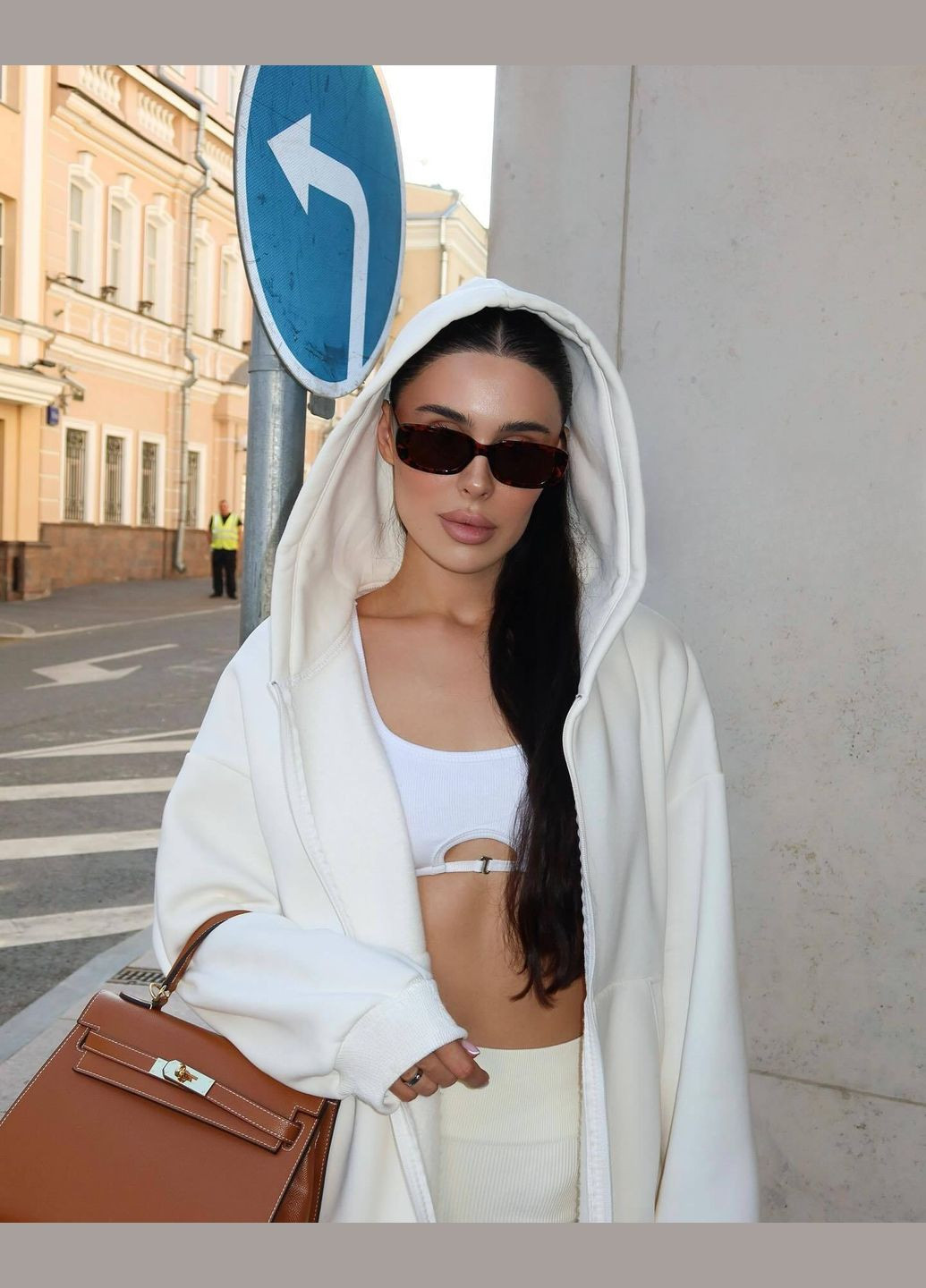 Женская кофта оверсайз, тринитка на флисе No Brand Р1540-712 (337718385)