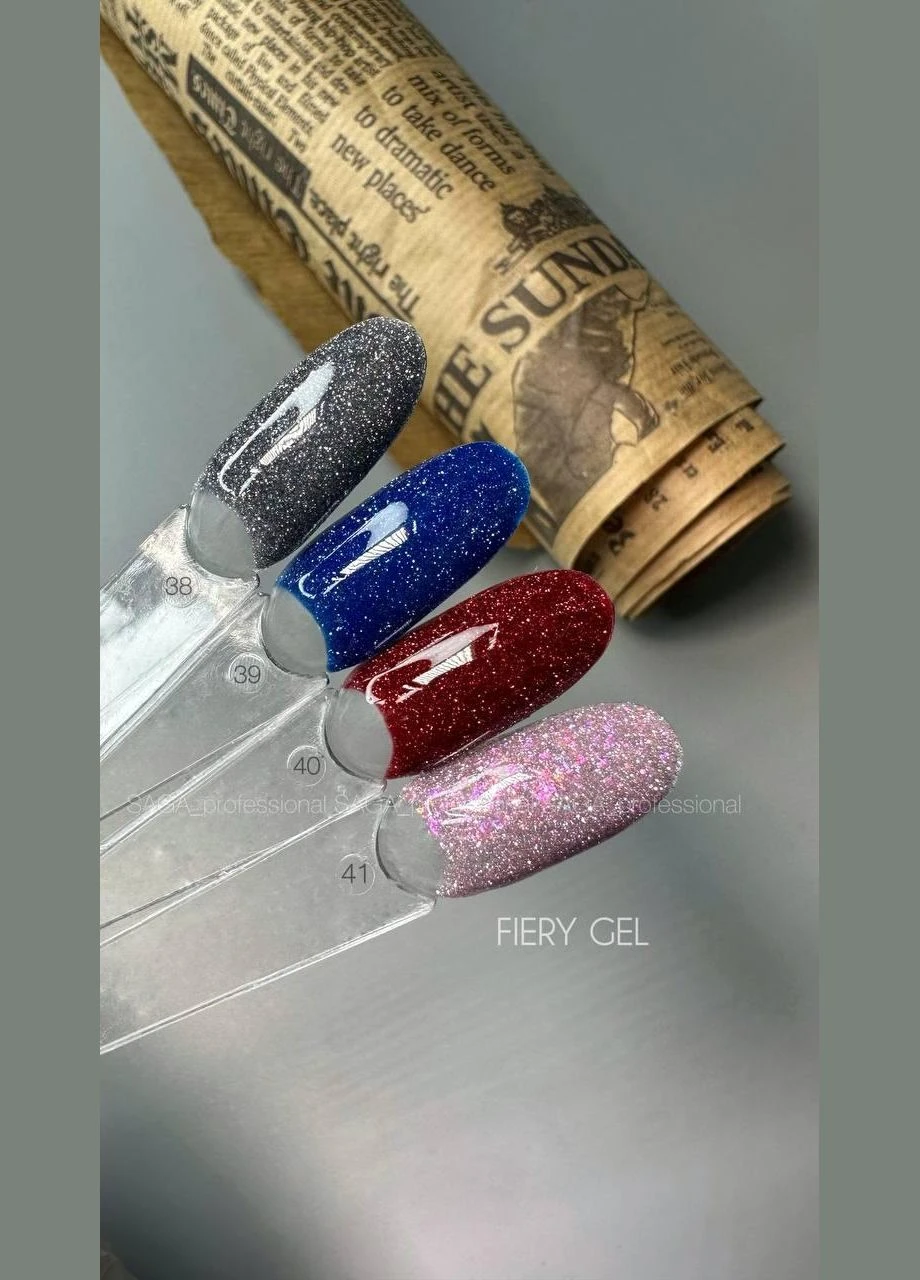 Светоотражающий гель-лак для ногтей FIERY GEL №39, 8 мл Saga (377002423)