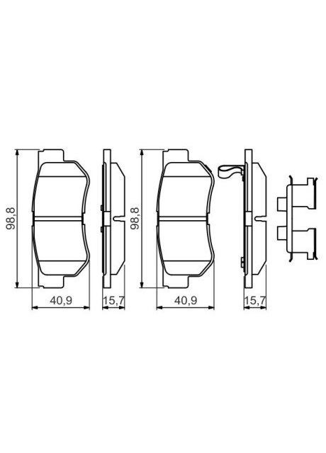 Тормозные колодки дисковые Bosch (364835296)